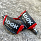 Used Look Carbon Clipless Pedals Red Vintage Road Bike 9/16 Eroica Race-Bicycle Bin