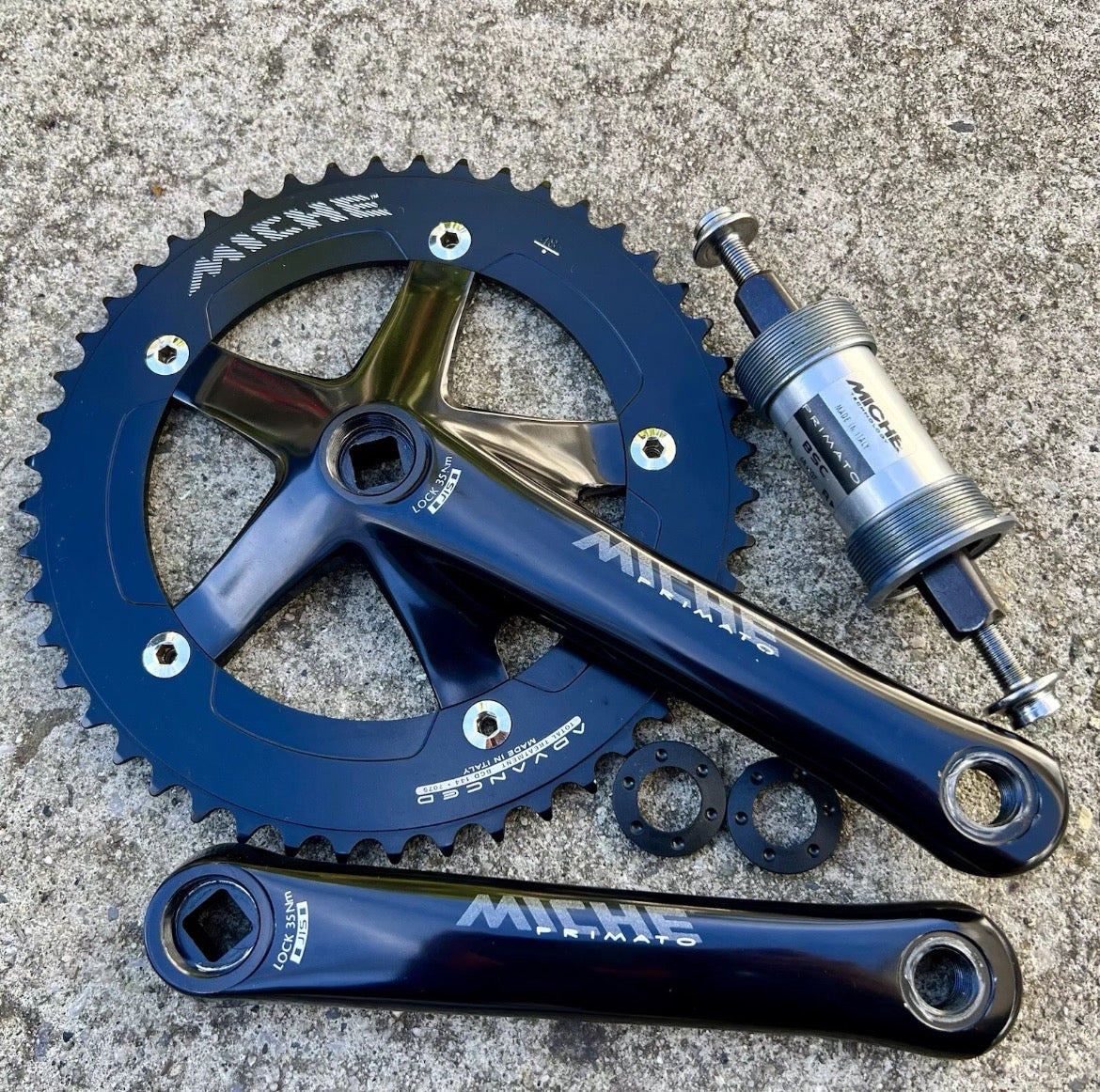 NICE MICHE Primato Crankset & Bottom Bracket BSC JIS 107x68mm 48T 165mm Track 