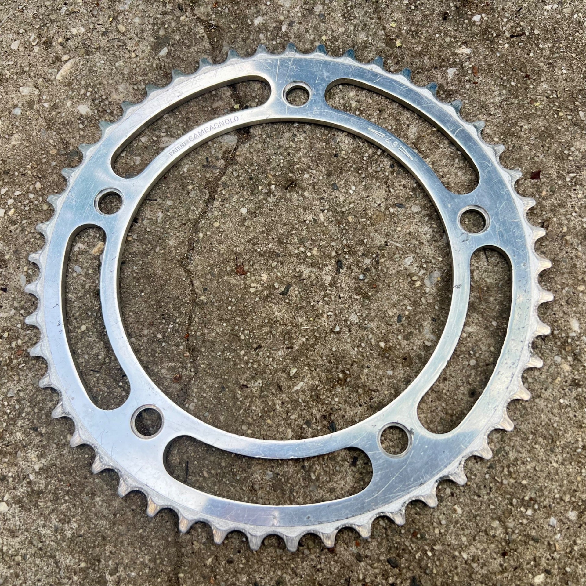 Campagnolo 151 BCD 49T 3/32” Chainring Vintage Road Track Silver Campy 5 Bolt