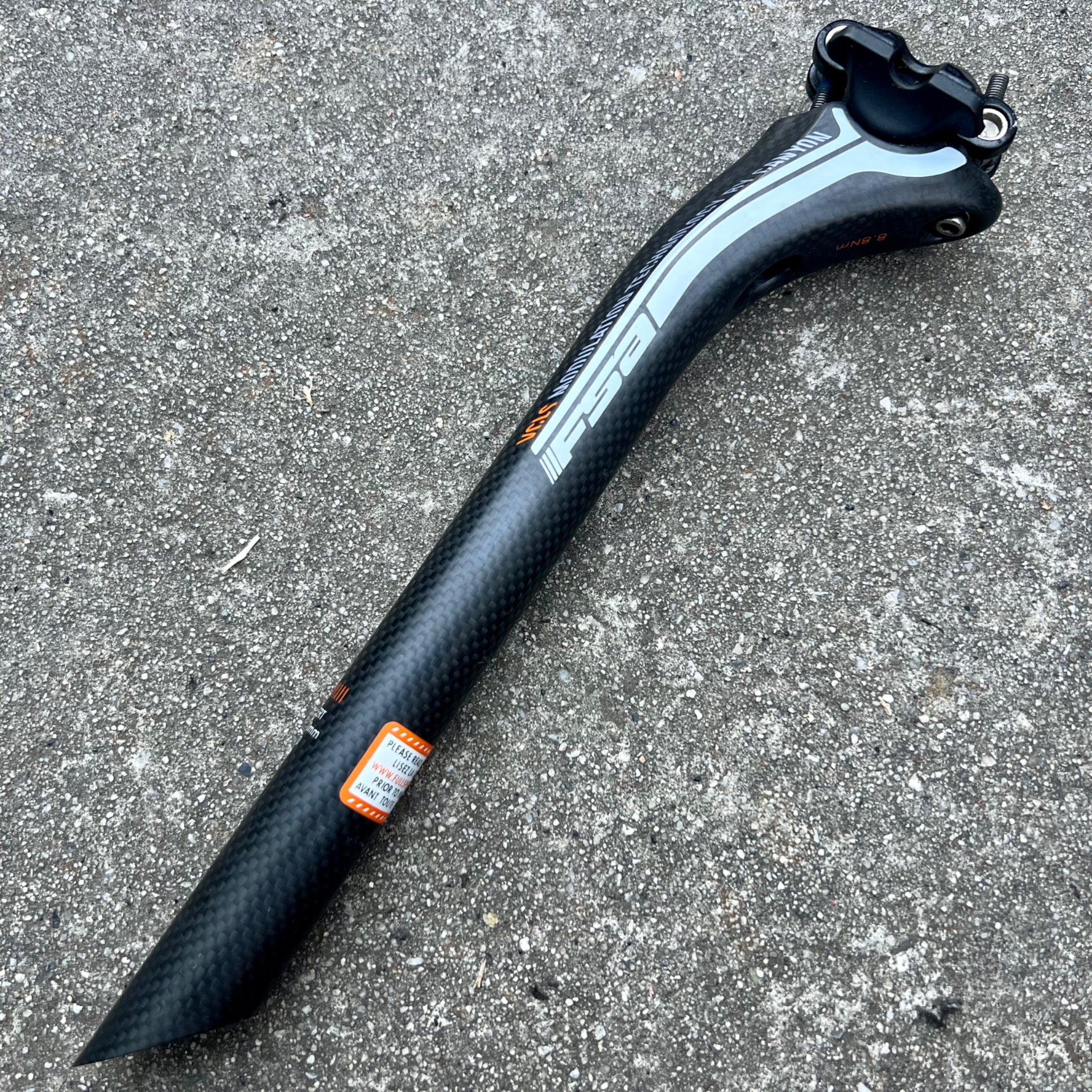 NEW FSA VCLS 27.2x300mm Seatpost Carbon Road Bike Cycling Black 