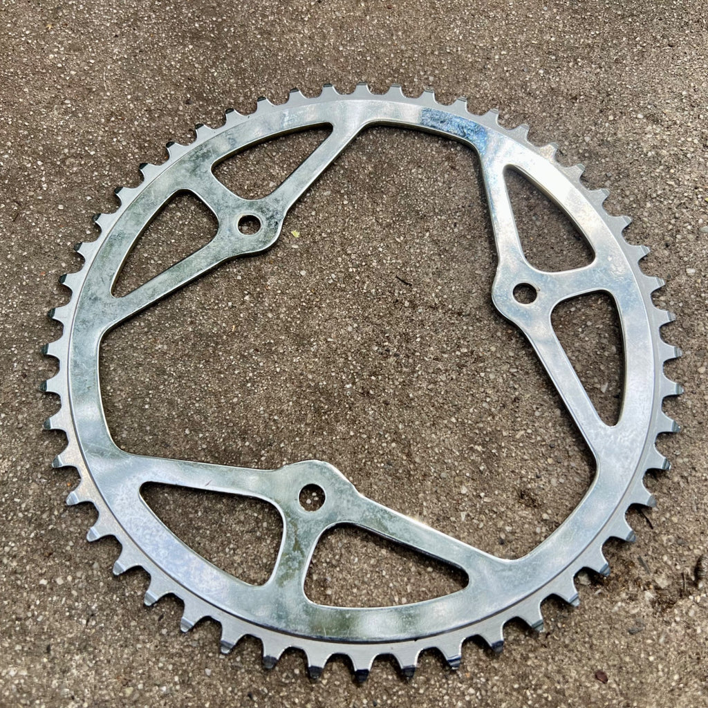 Takagi 112 BCD 50T 3 Bolt Steel Chainring 5 Speed Vintage Chrome Road Touring 