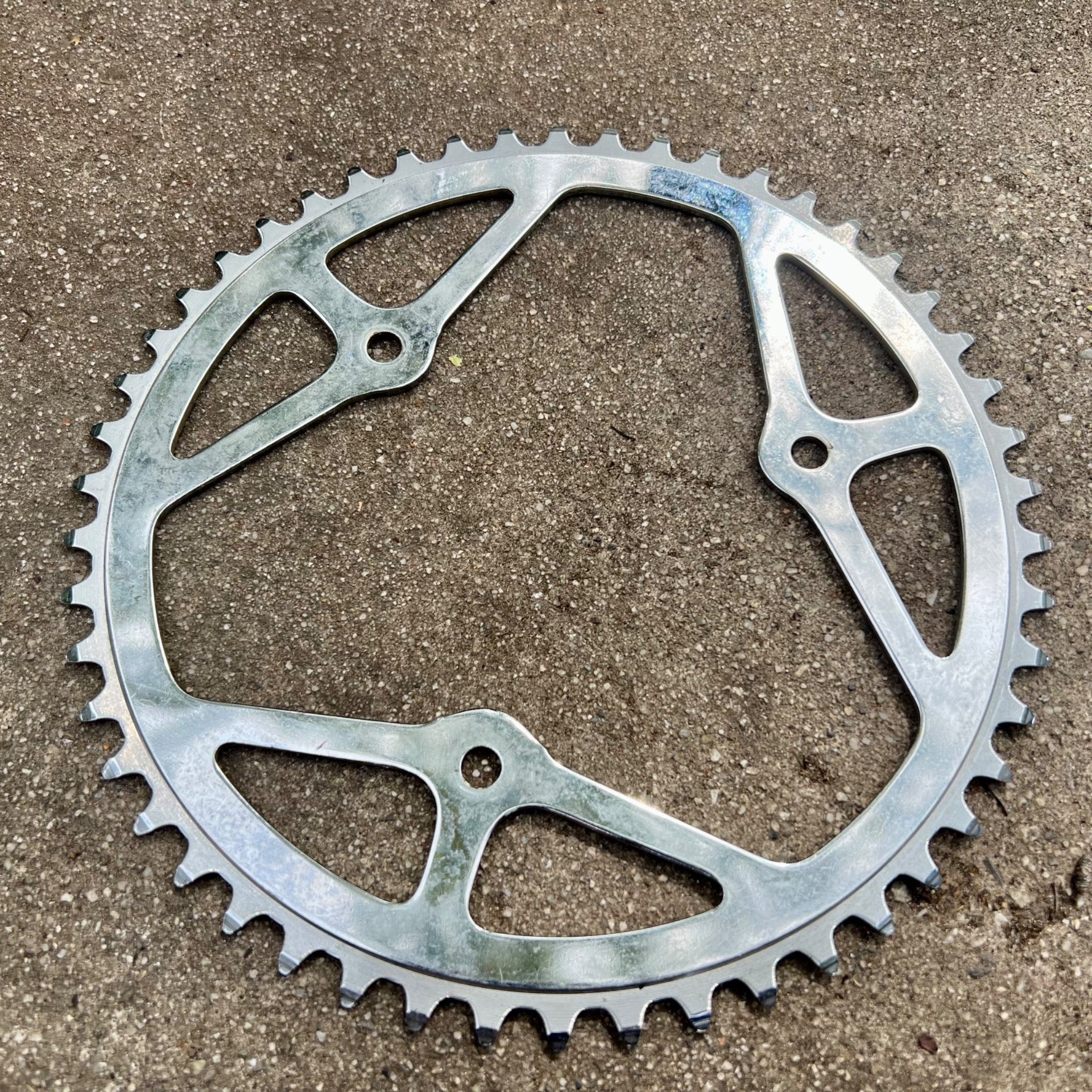 Takagi 112 BCD 50T 3 Bolt Steel Chainring 5 Speed Vintage Chrome Road Touring 