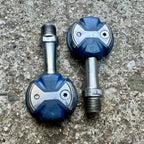 Used Speedplay Zero Clipless Pedals Vintage Road Gravel Bike Blue Stainless Steel-Bicycle Bin