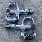 Used Shimano Dura Ace PD-7700 SPD-R Clipless Pedals Road Bike Vintage Silver Gray-Bicycle Bin