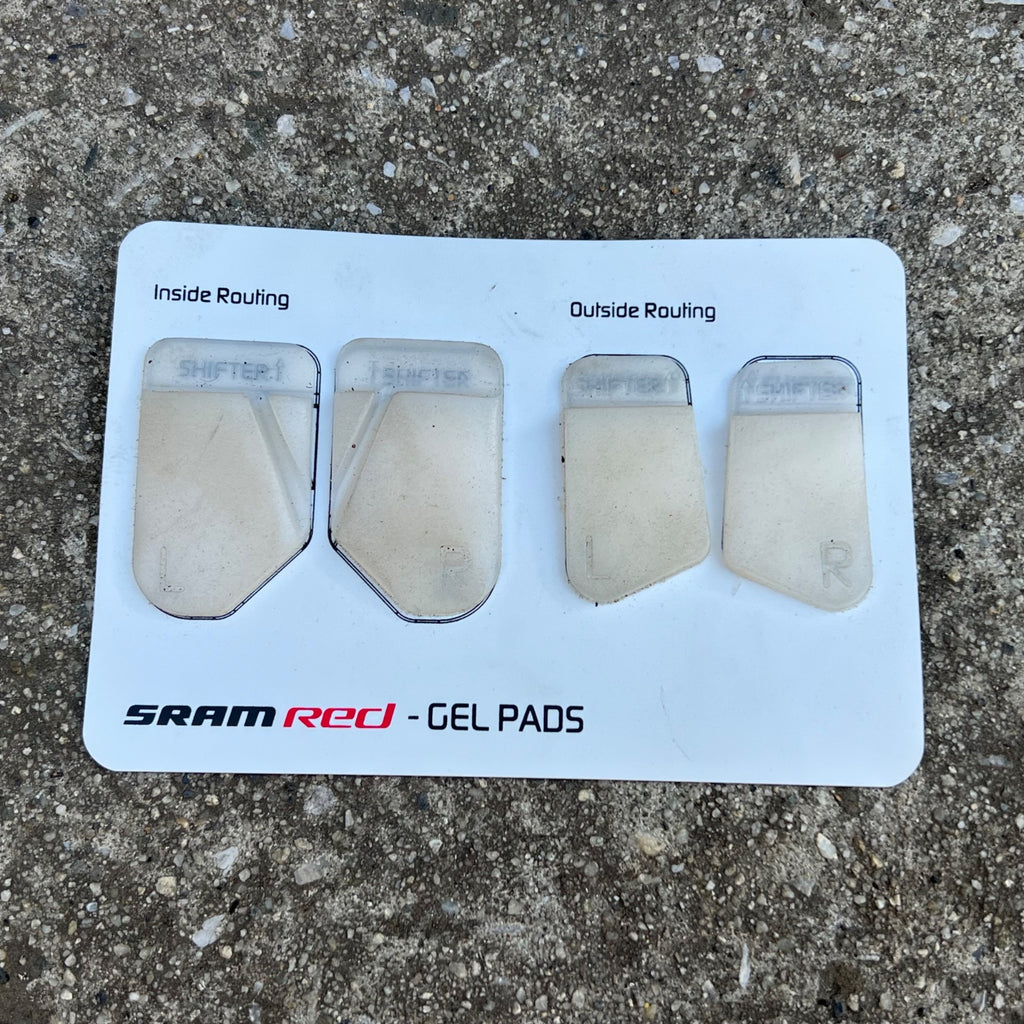 SRAM Red Gel Pads Drop Bar Road Bike Racing Wrap Comfort White Inside & Outside 