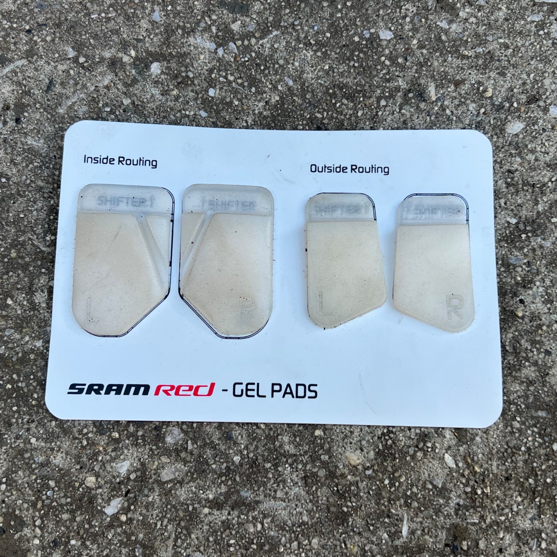 SRAM Red Gel Pads Drop Bar Road Bike Racing Wrap Comfort White Inside & Outside 