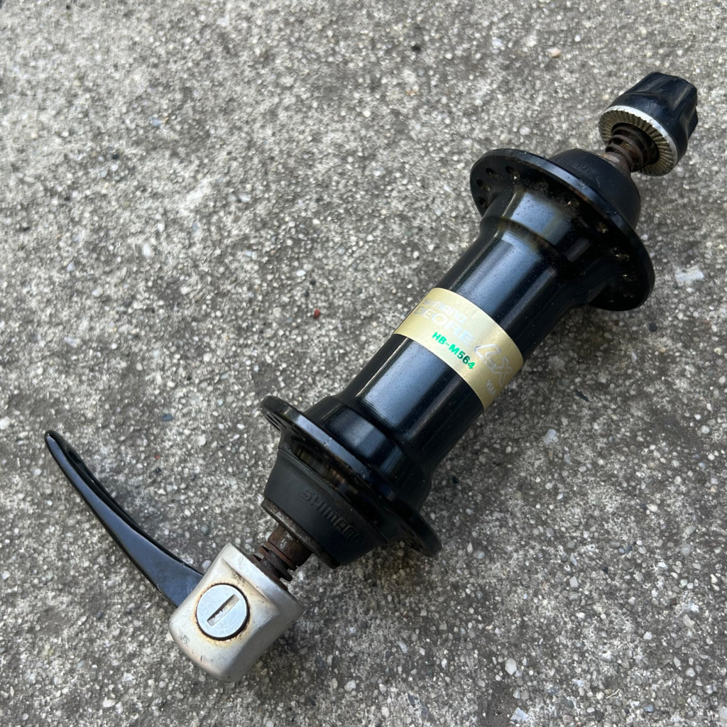 Shimano Deore LX 32H Hole HB-M564 Front Hub & Quick Release Vintage MTB Black 