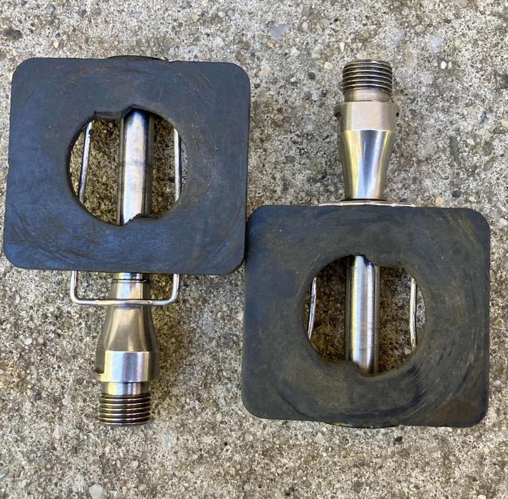 Avenir Vintage Clipless Pedals Black MTB Retro Bike Silver Chrome Road Gravel