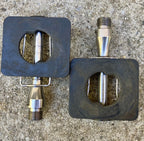 Used Avenir Vintage Clipless Pedals Black MTB Retro Bike Silver Chrome Road Gravel-Bicycle Bin