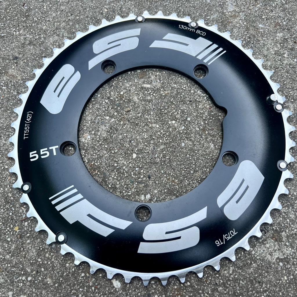 NEW FSA Track 130 BCD 55T Chainring Black Road Bike 7075 T6 TT55T 3/32” 