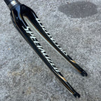 Used Specialized FACT 700c Carbon Fork 1 1/8” to 1 1/2” 8” Tapered Black Gold Road-Bicycle Bin