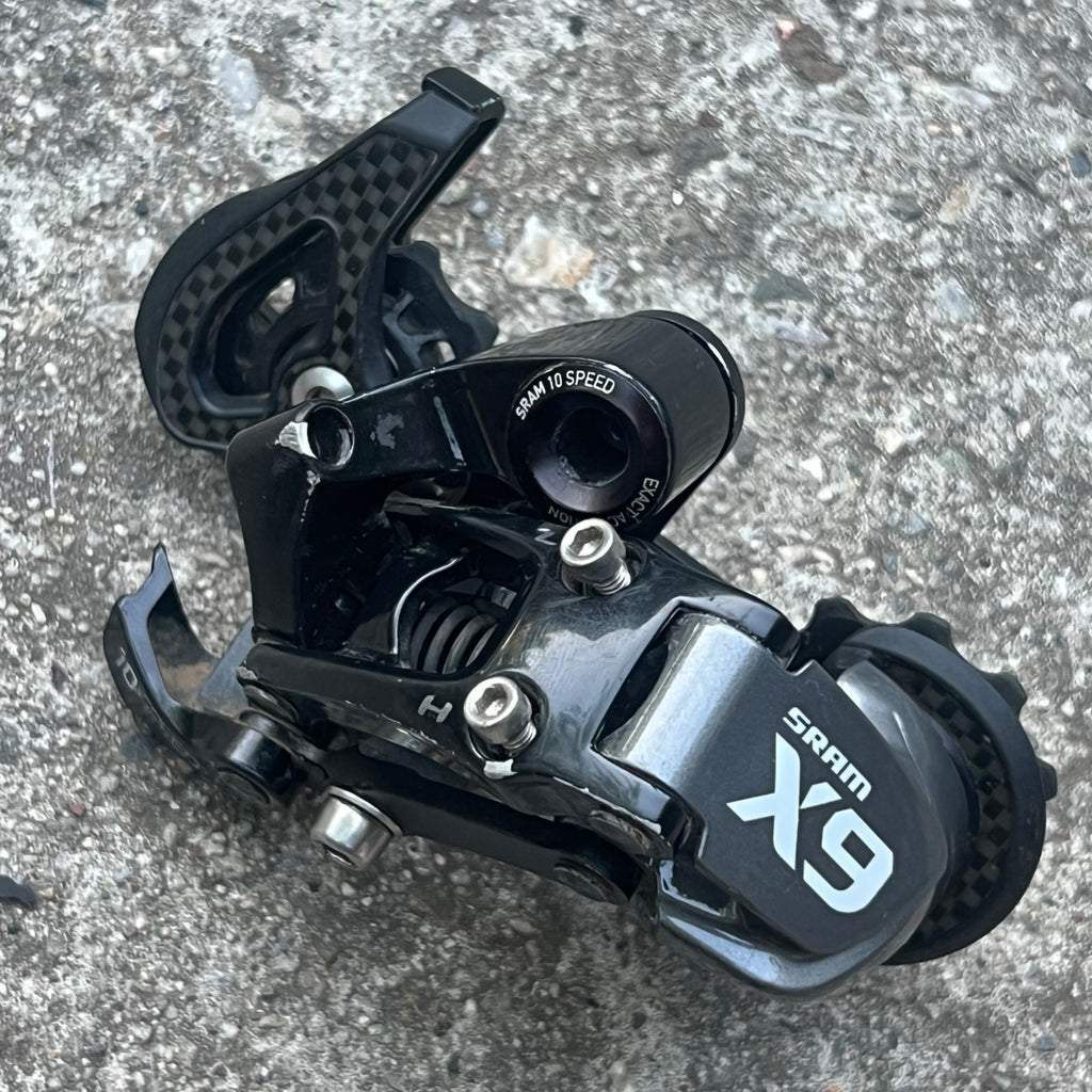 SRAM X9 10 Speed Carbon Rear Derailleur Exact Actuation Black MTB Mountain Long 