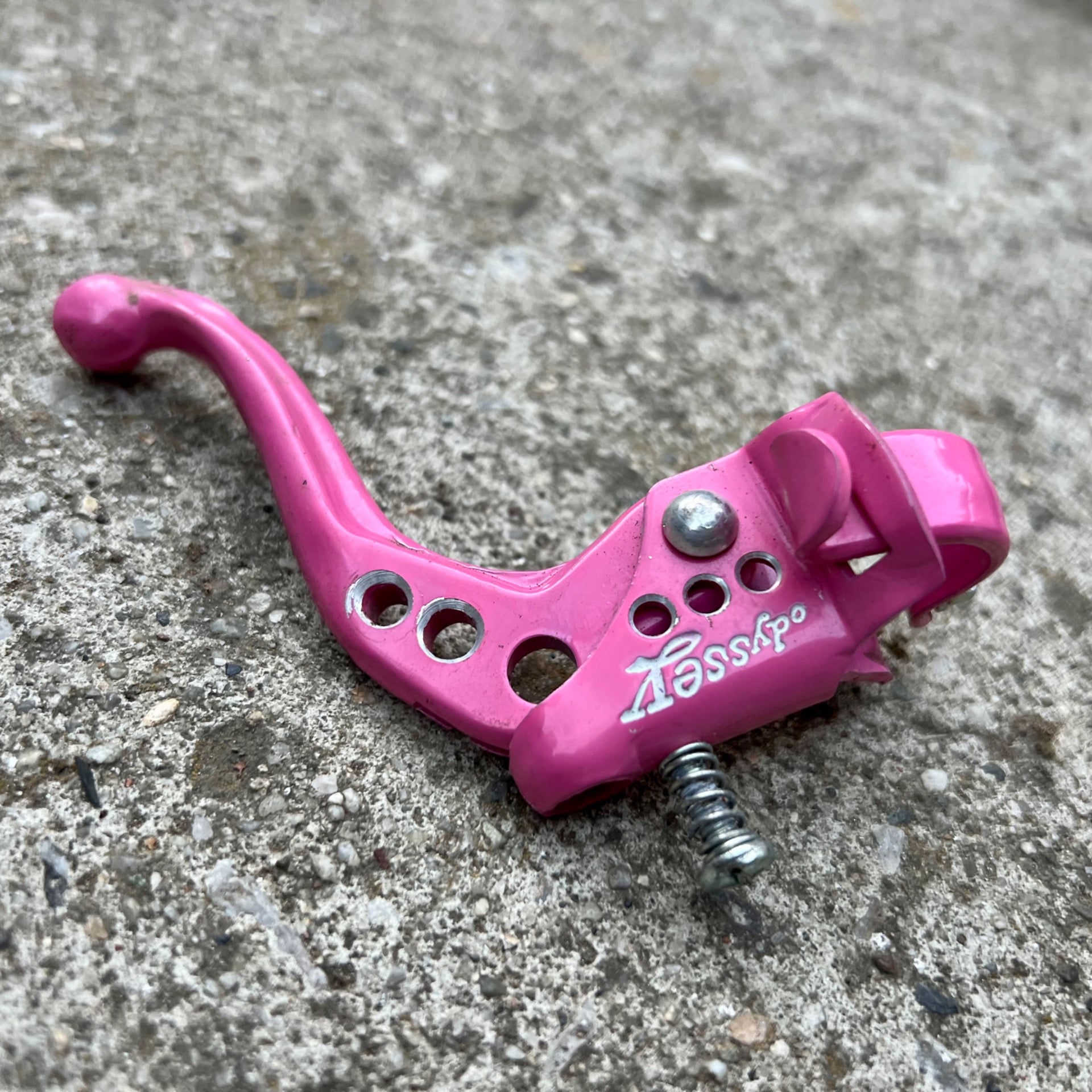 NICE Odyssey RX-2 Right Pink Brake Lever Vintage Retro BMX Drilled Holes Rear OG
