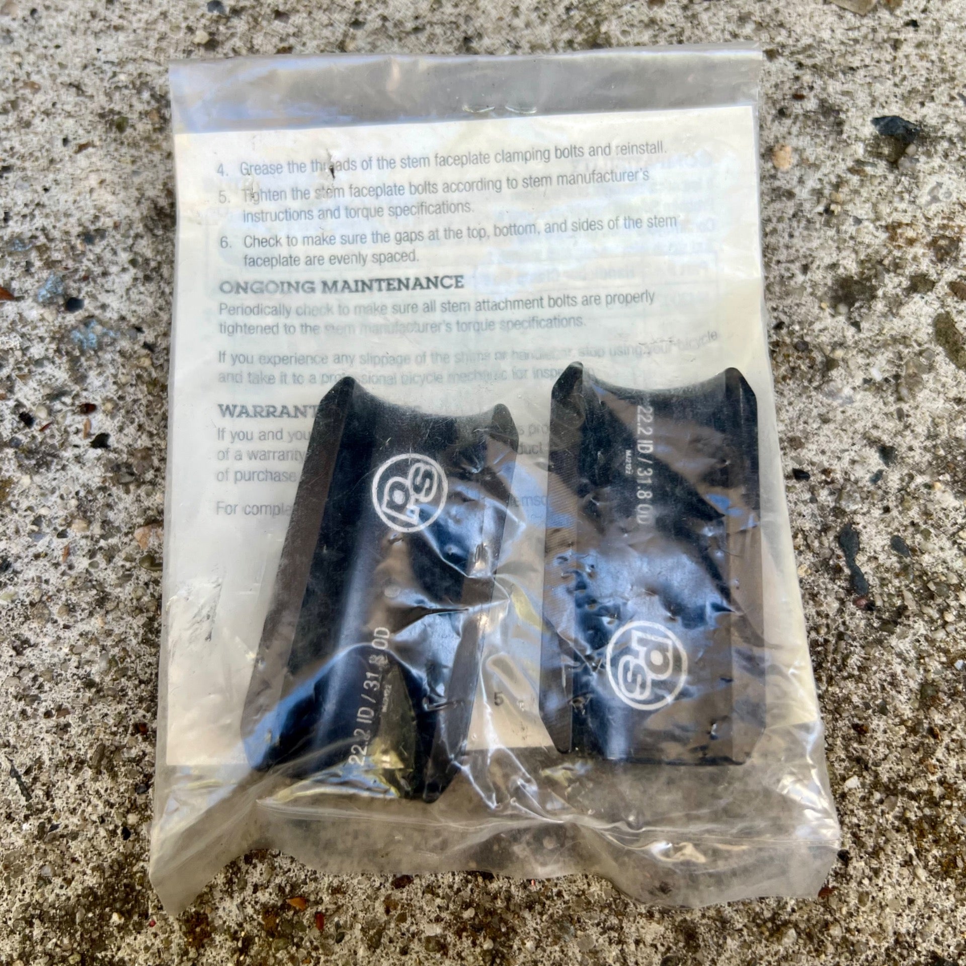 Problem Solvers 22.2mm to 31.8mm Handlebar Bar Shims MTB BMX Road Black Vintage 