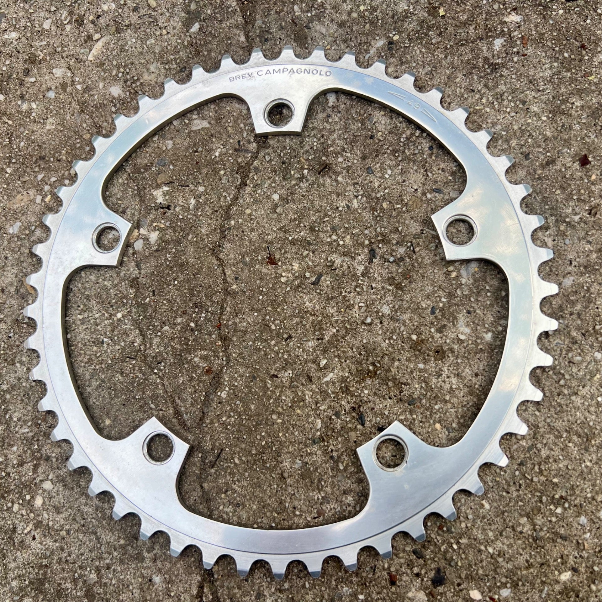 NOS Campagnolo 144 BCD 49T Chainring Vintage Retro Road Track Bike Silver Big