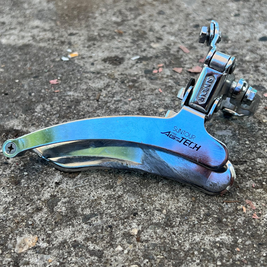 Suntour AG Tech 28.6mm Bottom Pull Front Derailleur Alpine Gear Double Vintage 