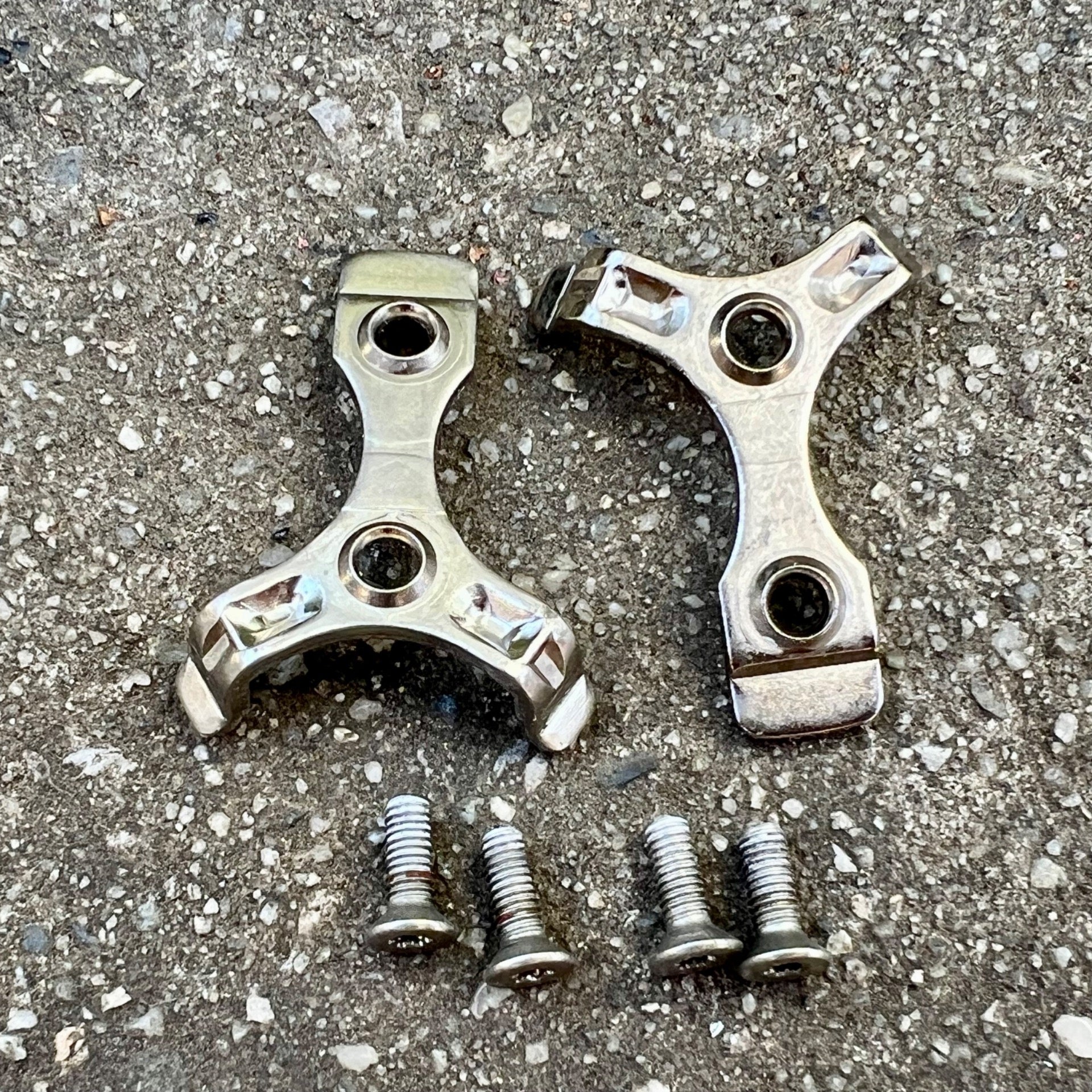 NOS NEW Look S2 S2R Moab Pedal Cleat Insert Piece Silver Clipless MTB Mountain 