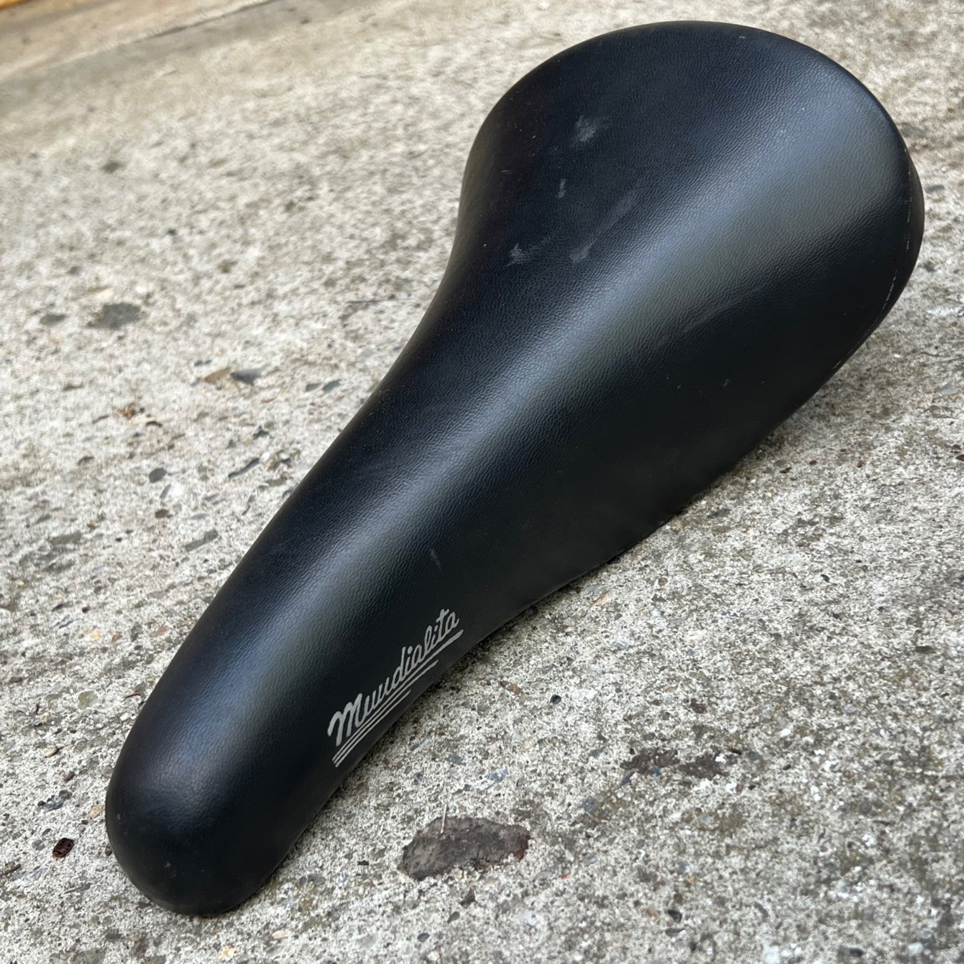 Mundialita Italia Vintage Road Bike Saddle Racing Black Italy Retro