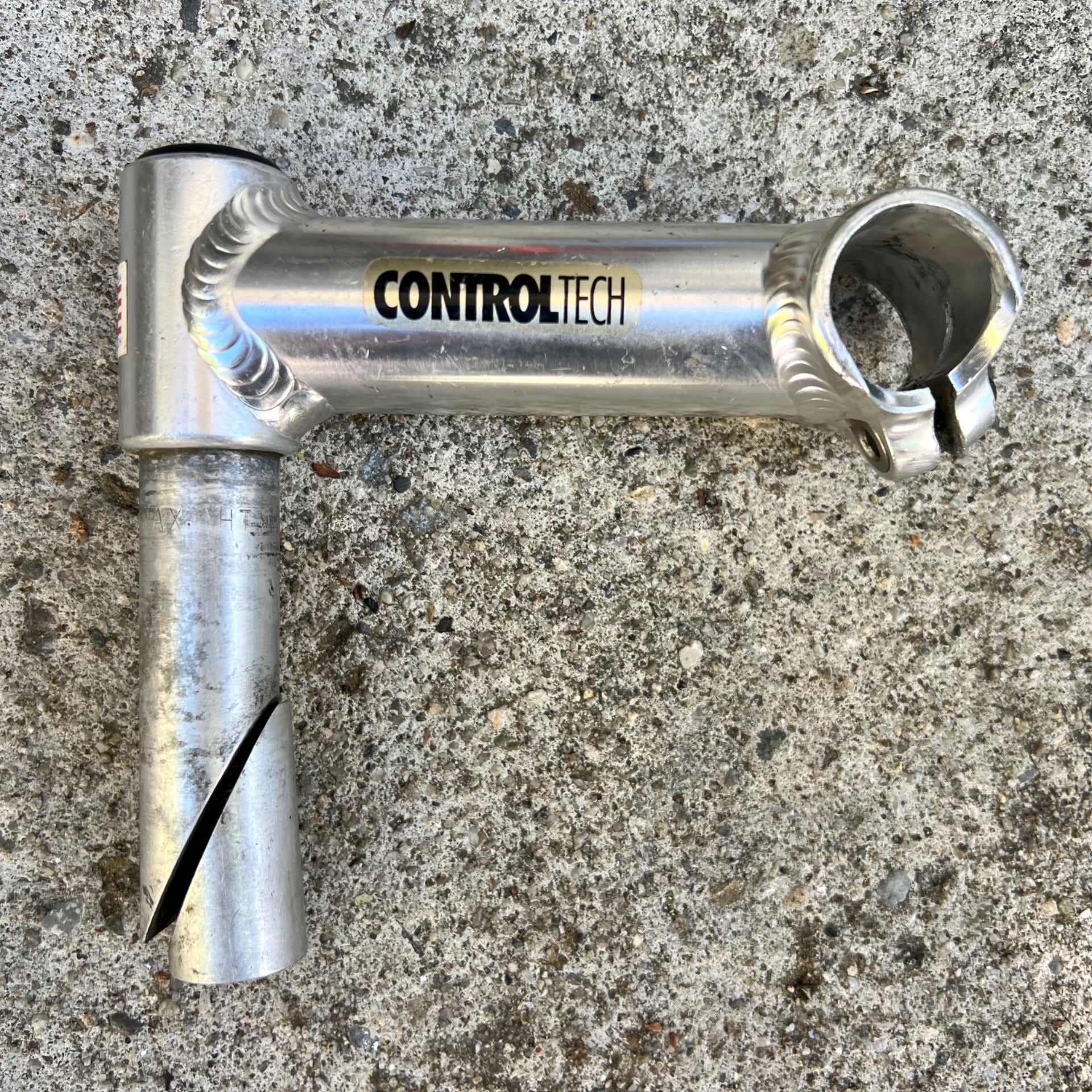 NICE Control Tech 135x26.0mm Stem 1” Quill Silver Road Bike Straight Aluminum 