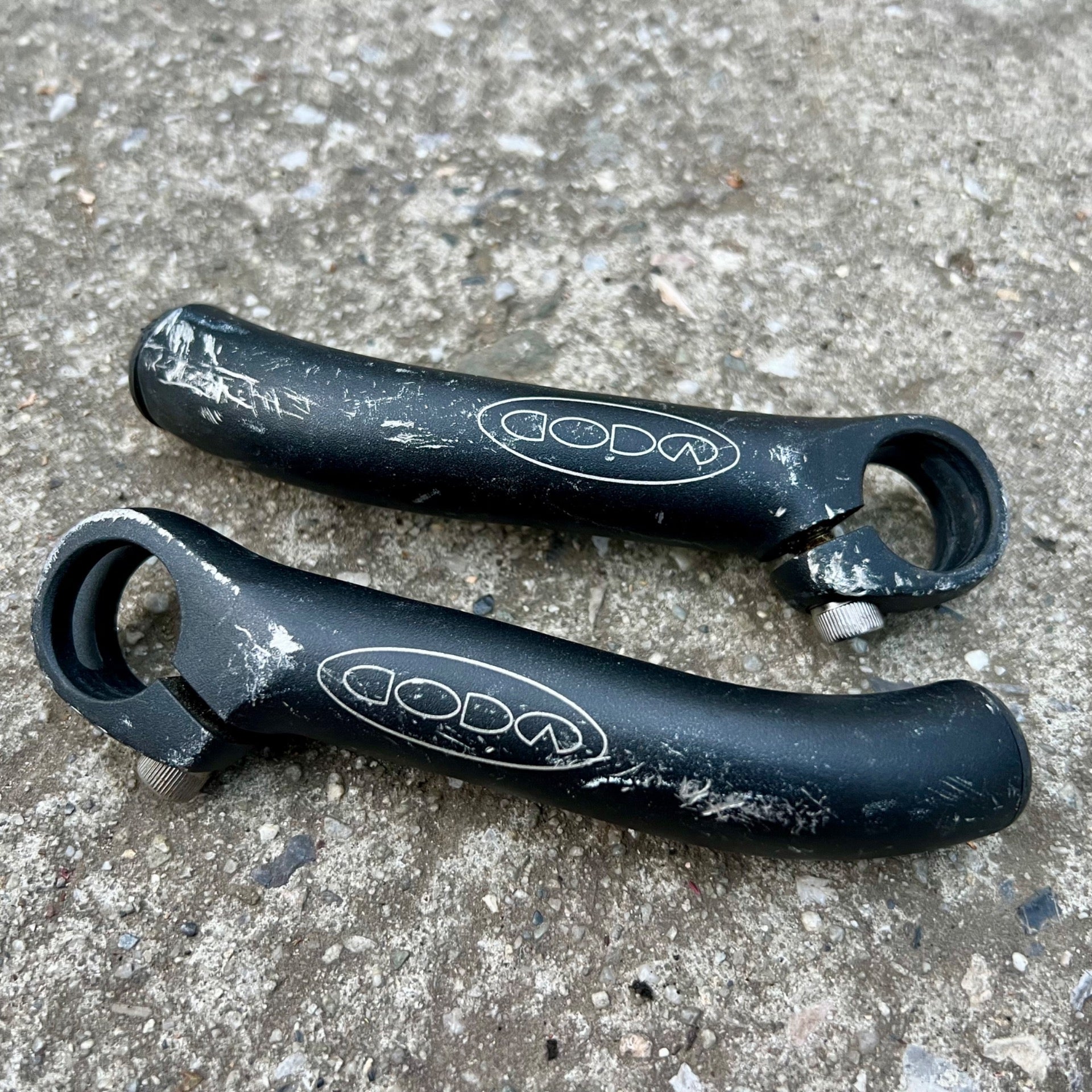 CODA Black Bar Ends Vintage MTB Mountain Bike XC Cross Country Retro 