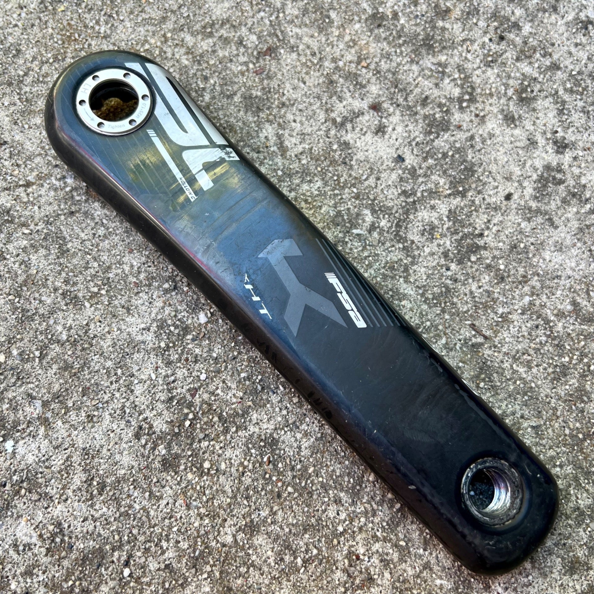 FSA SLK 172.5mm BB386 Non Drive Side Left Crank Arm Crankarm Black Road Bike 
