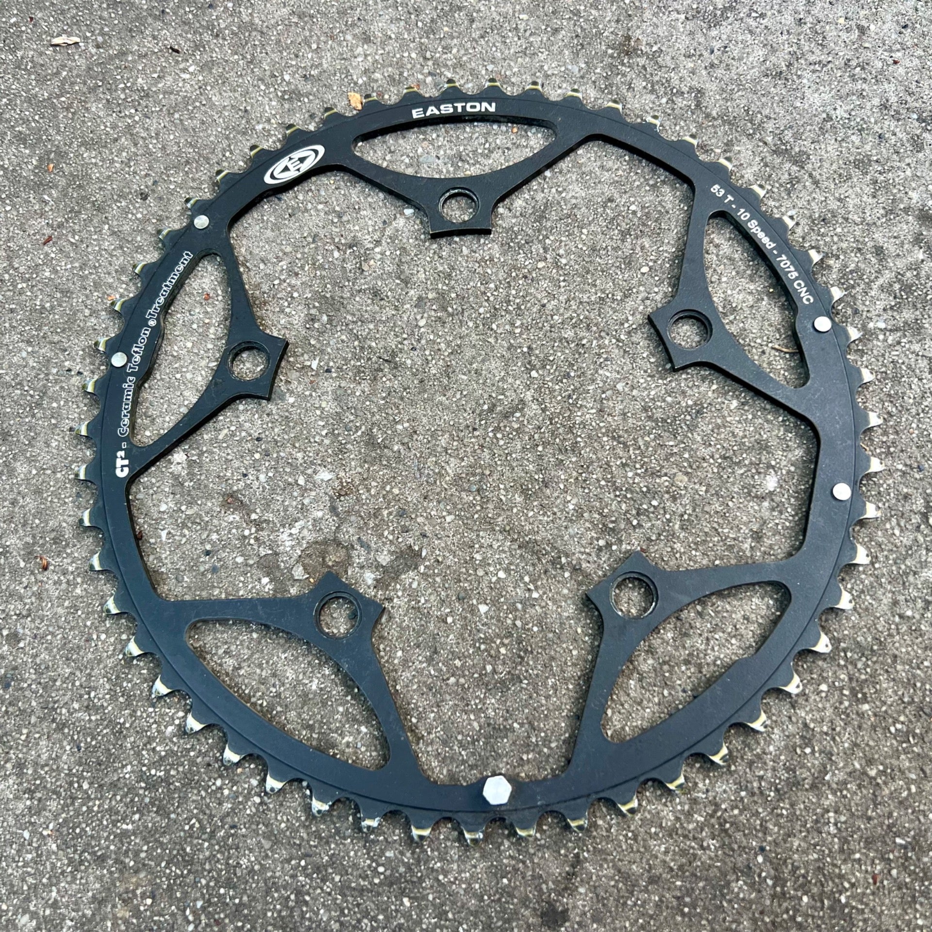 Stronglight Easton 53T Tooth 130BCD Chainring 10 Speed CT2 Ceramic Teflon Black 