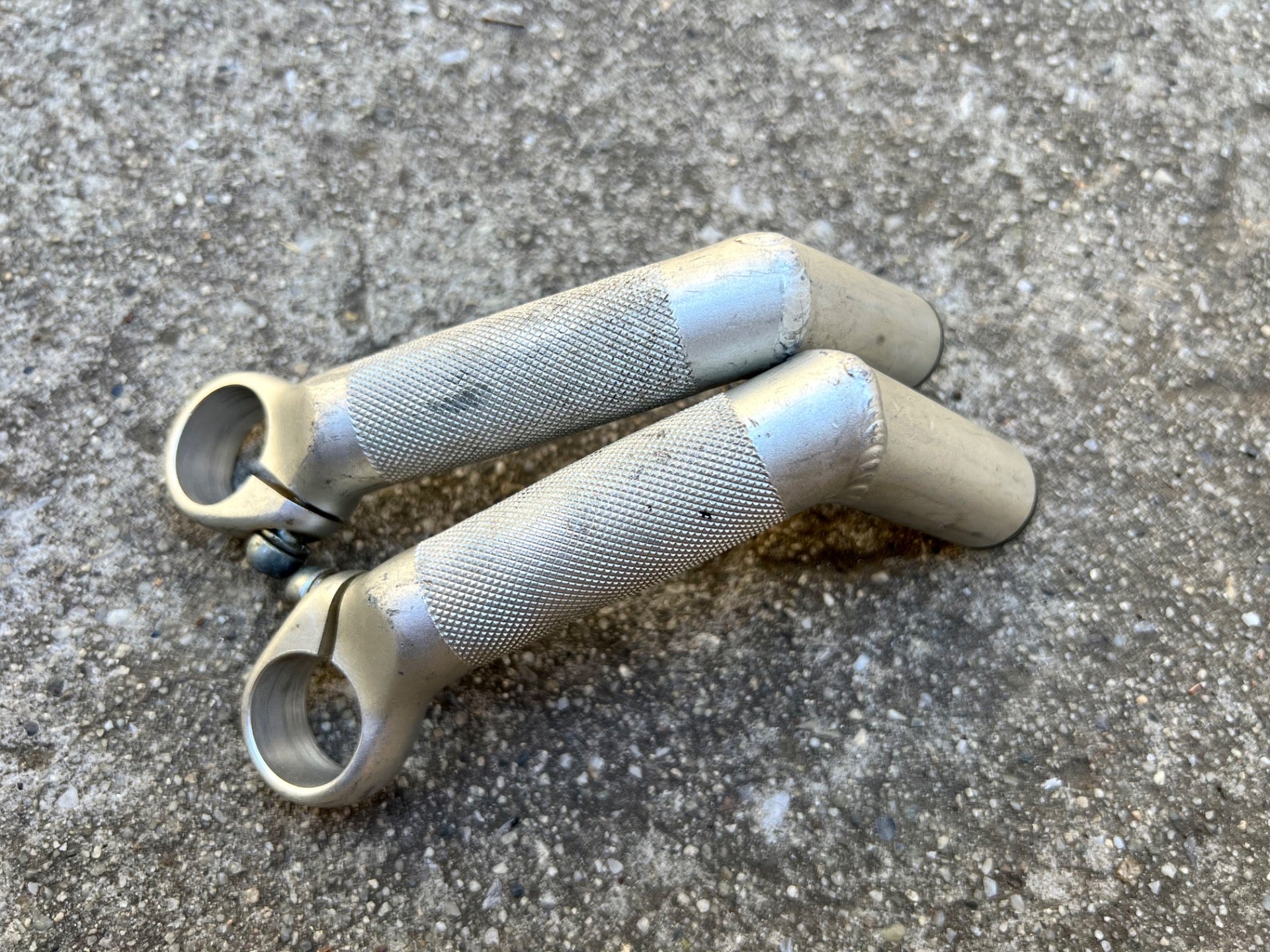 Gary Fisher Control Tech Aluminum Welded Angle Bar Ends Silver Vintage Retro MTB