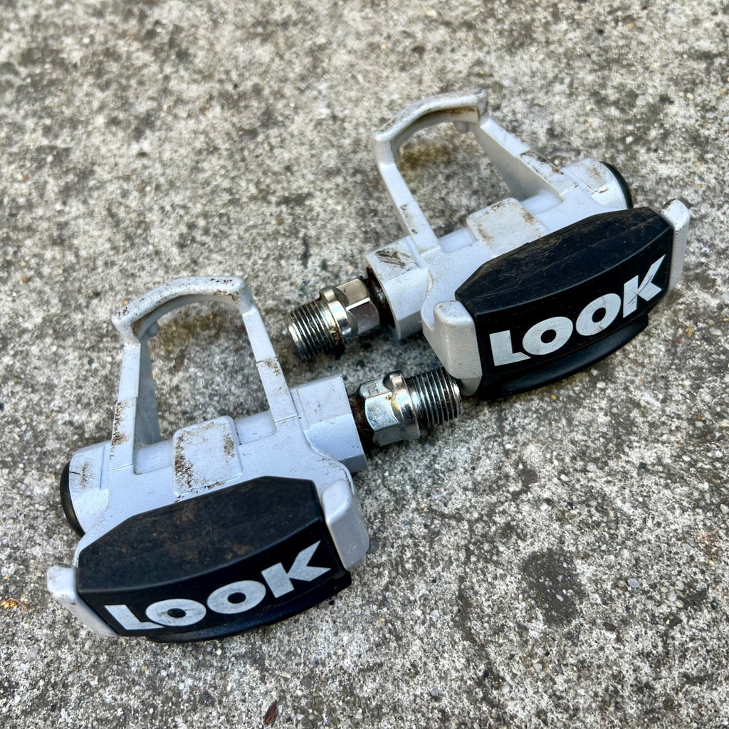 Look Carbon Clipless Pedals Gray Vintage Road Bike 9/16 Eroica Race