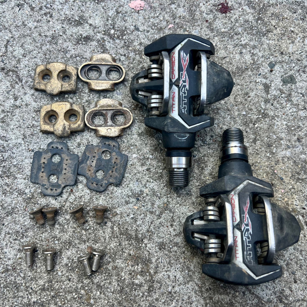 Time ATAC XS Titanium Carbon Pedals & Cleats Mountain Gravel MTB Clipless 