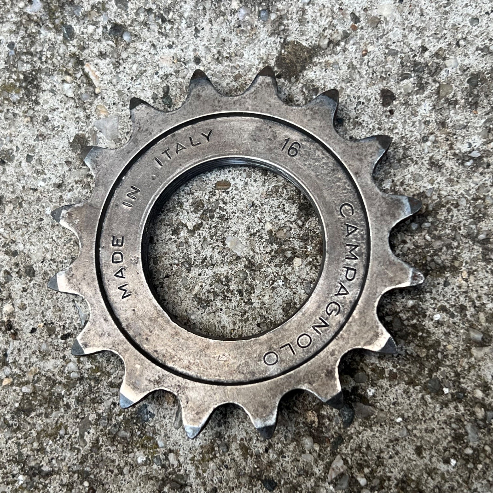 Campagnolo Vintage 16T 1/8in Fixed Cog English Thread Track Bike Retro Steel 