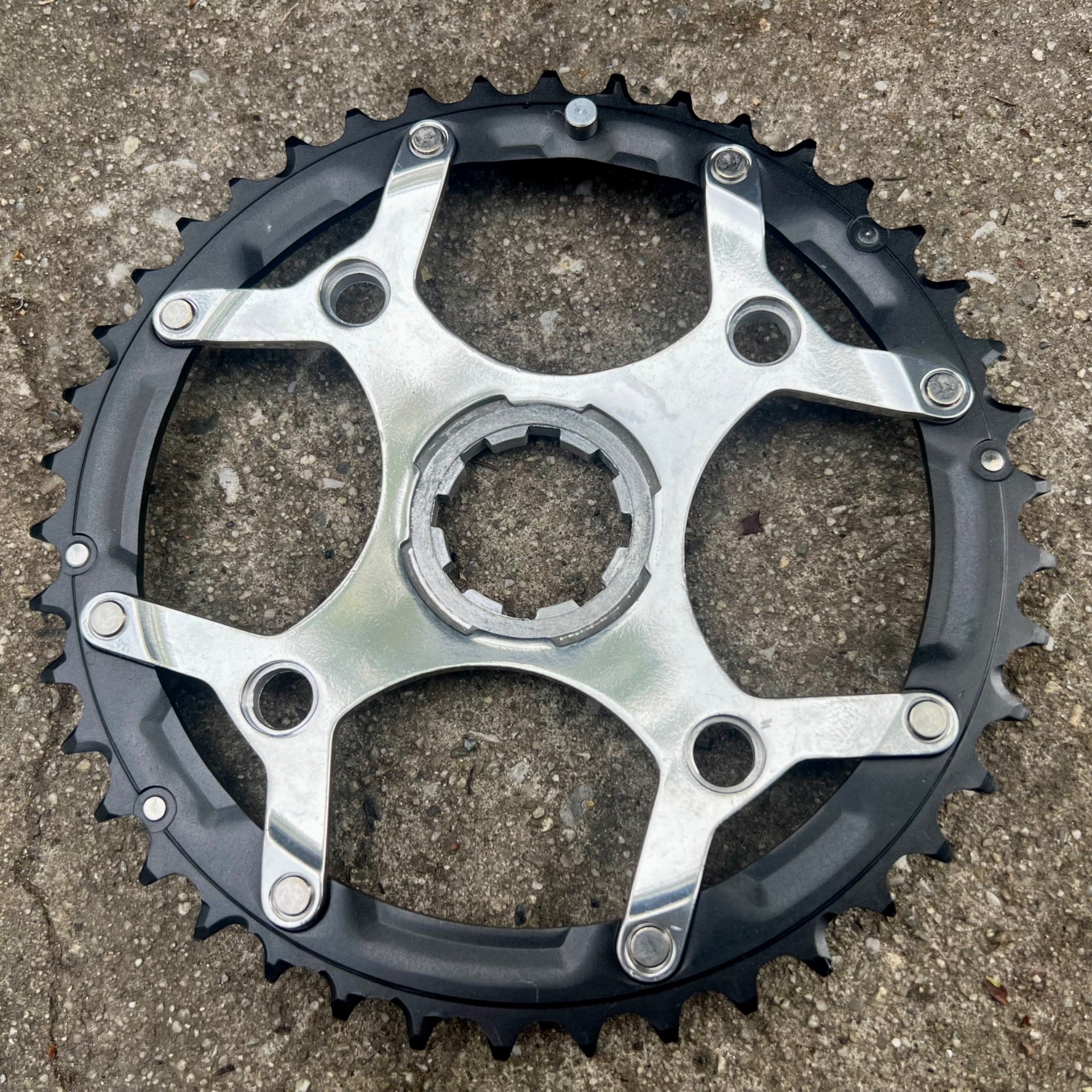 NOS Shimano Deore LX 42T Chainring IG Direct Mount 104/64 BCD Silver Black MTB