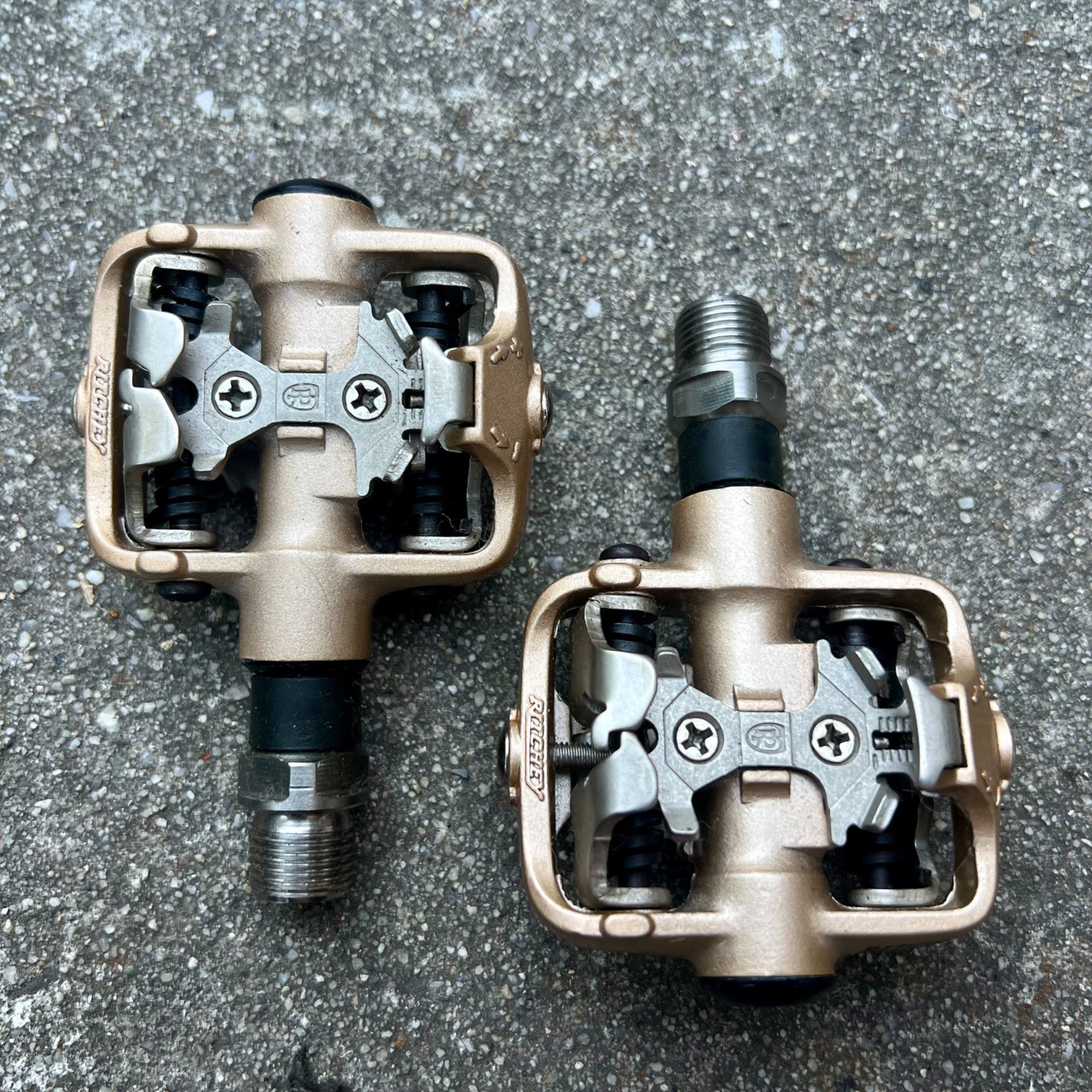 NOS NEW Ritchey WCS SPD Titanium Pedals Cooper Bronze MTB Gravel Silver 9/16” TI
