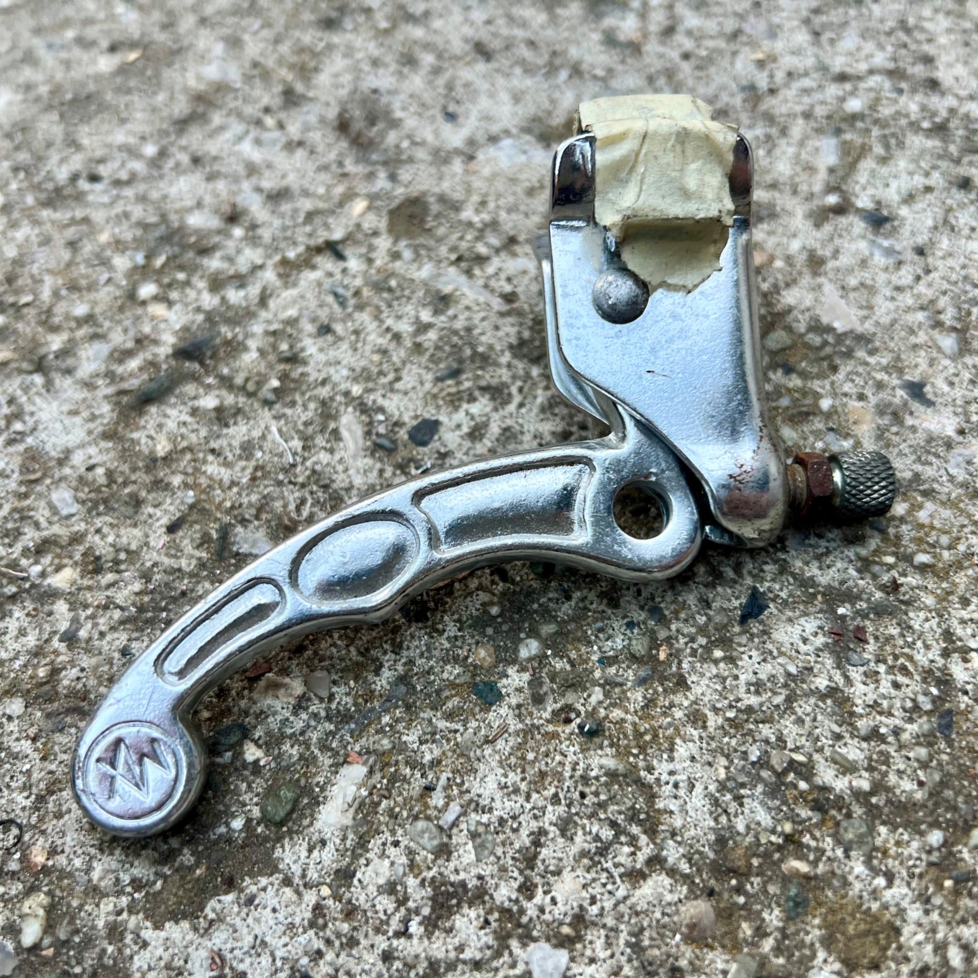 MX Silver Right Rear Brake Lever Vintage BMX Bike Retro Freestyle OG 