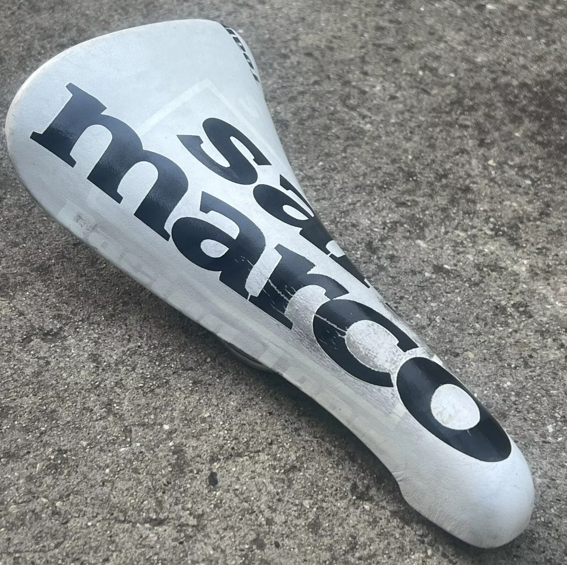 Selle San Marco Concor Light Racing Team Saddle White Retro Racing Vintage 213g