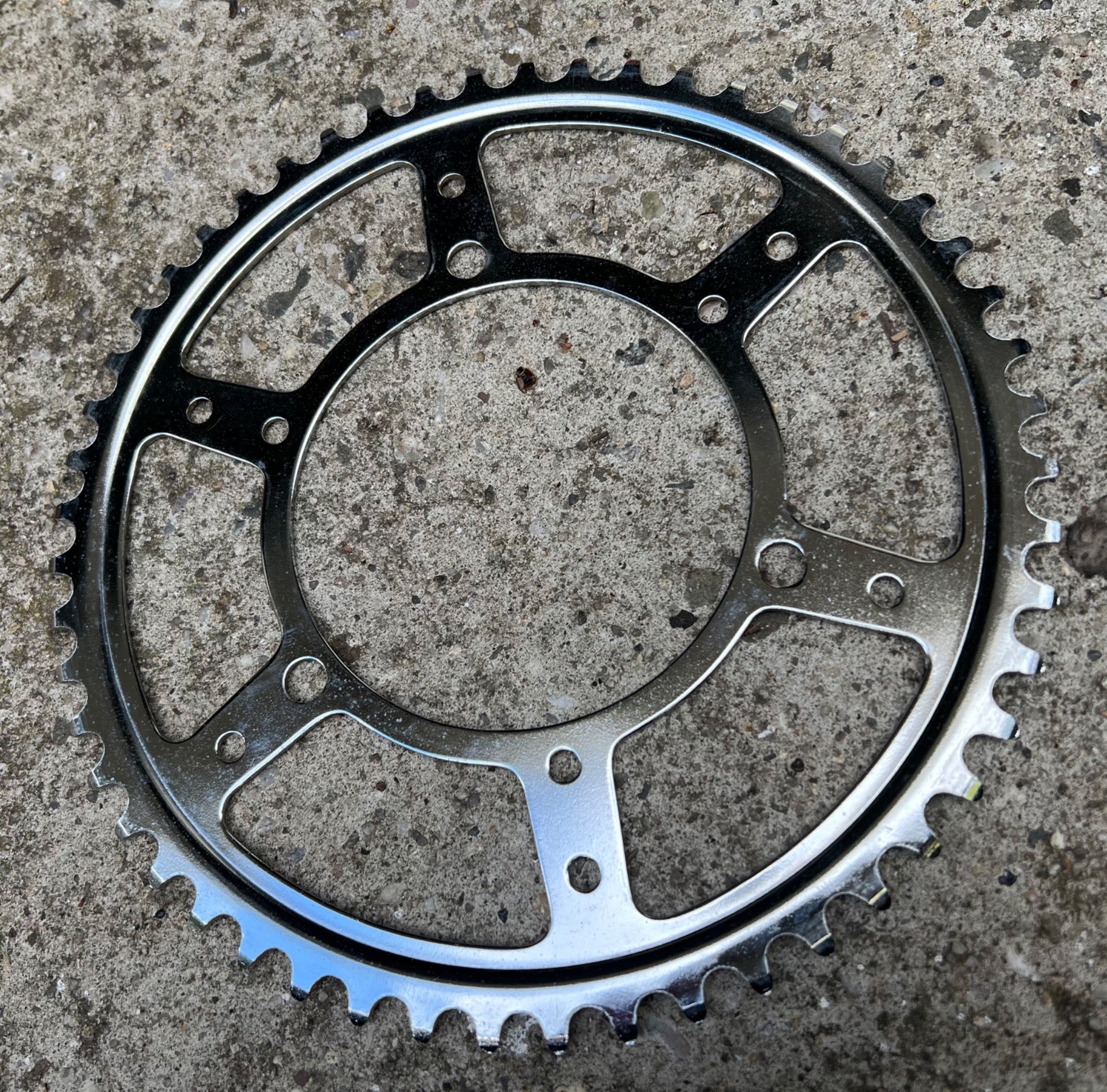Nervar 52T 116 BCD 3 Bolt Chainring Vintage Road Bike Touring French Chrome 