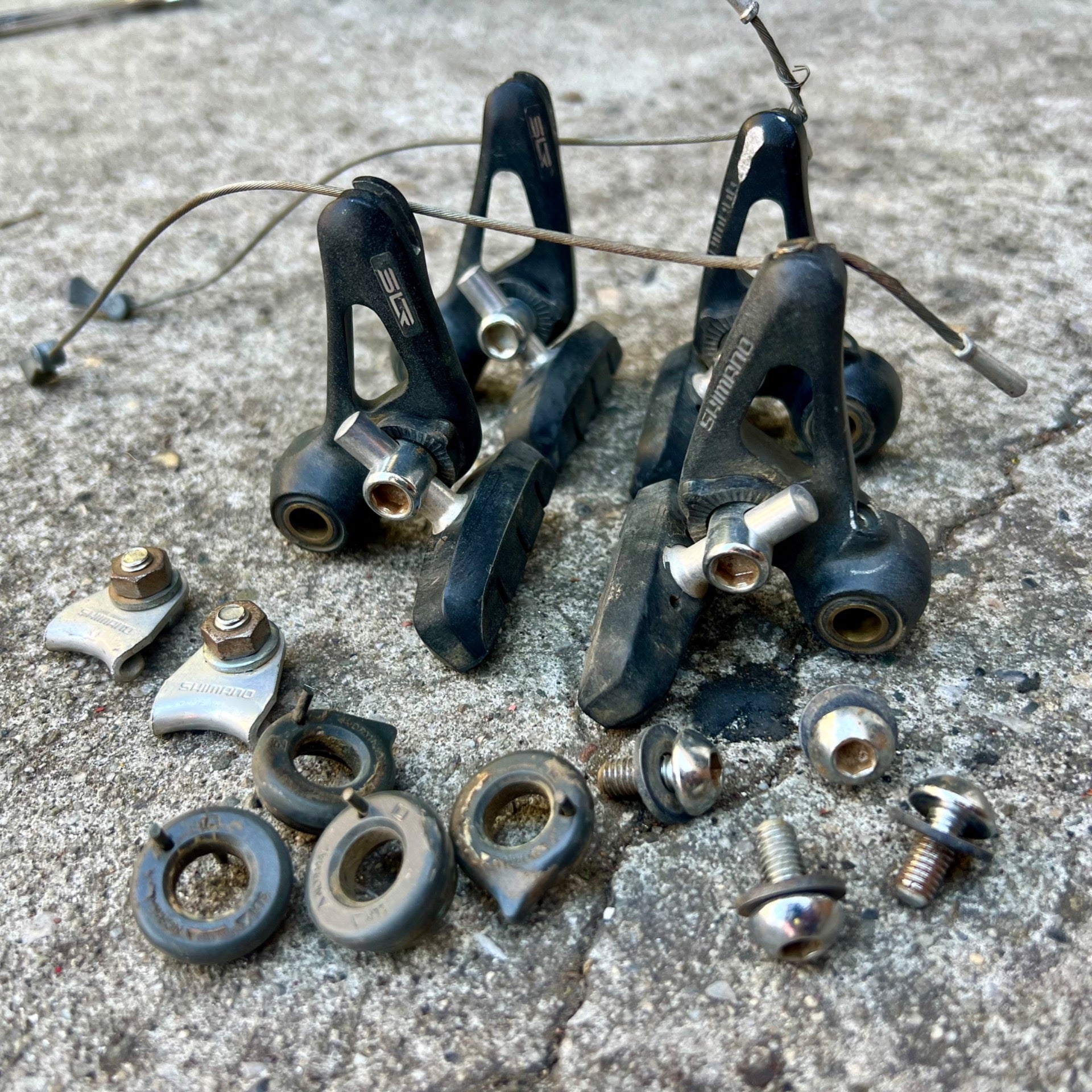 Shimano Deore BR-MT62 Brakes Brake Set Cantilver Vintage Retro MTB Touring Black