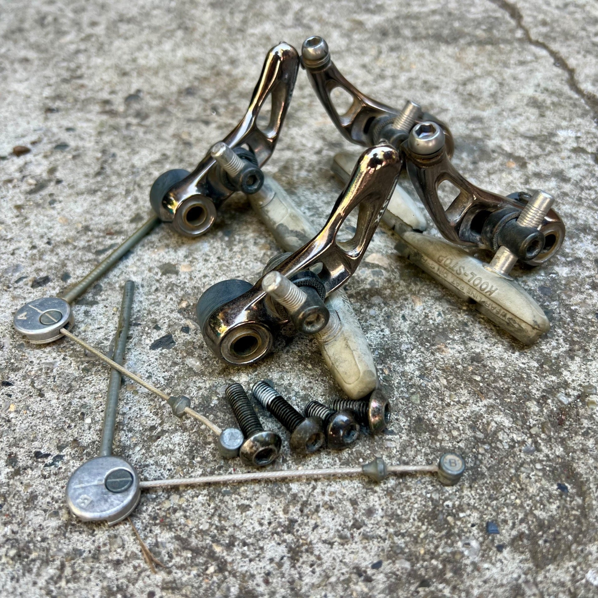 Shimano STX BR-MC30 Brakes Brake Set Vintage Retro Mountain MTB Silver Anodized