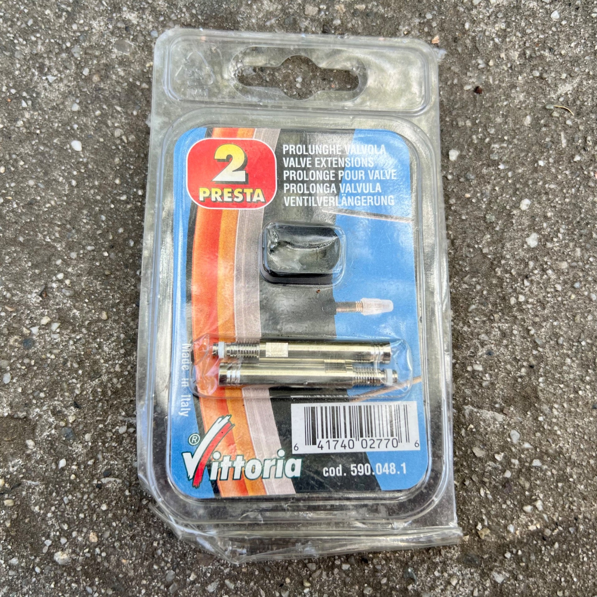 NEW Vittoria 40mm Presta Valve Extenders Chrome Steel For Aero Deep Dish Rims 