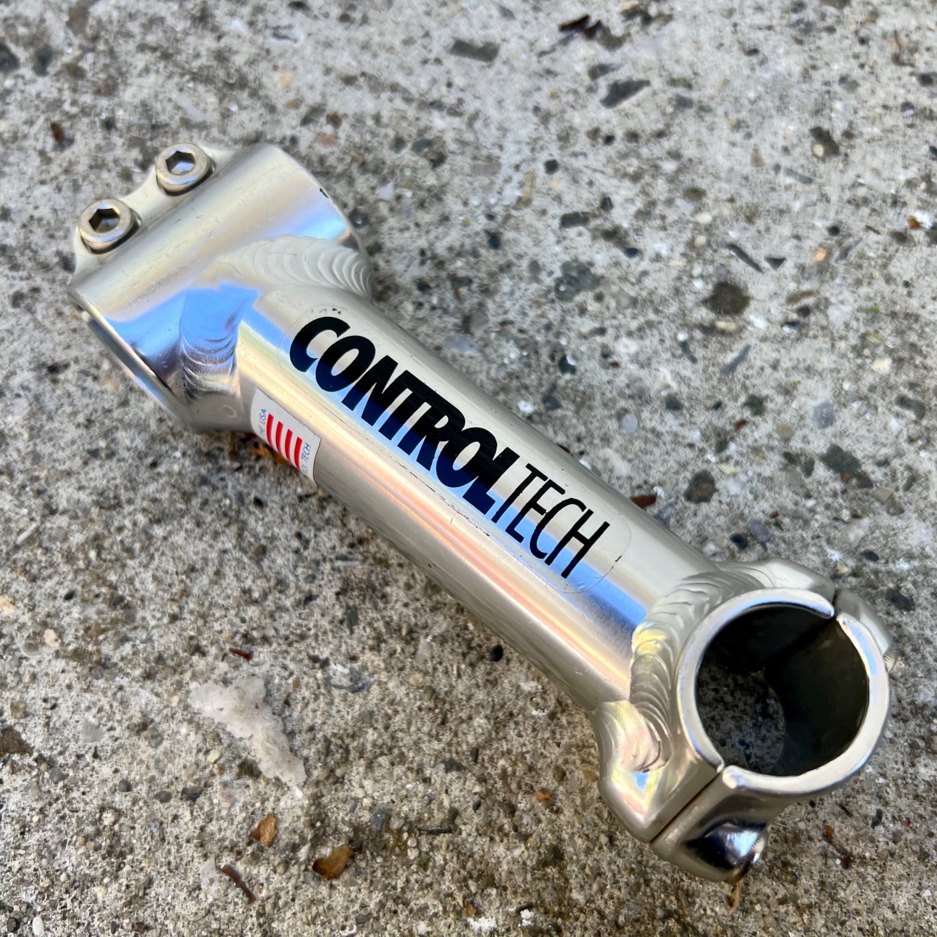 Control Tech 120x25.4mm Stem 1 1/8” Vintage Mountain Bike Silver Aluminum MTB 