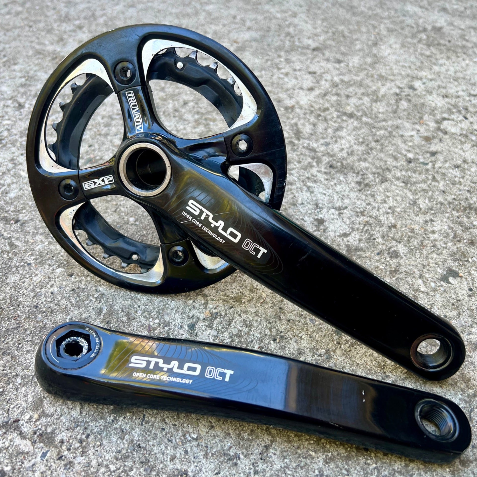 Truvativ Stylo Crankset 175mm 32T 24mm GXP Spindle 1x1 SS Single Speed MTB Black