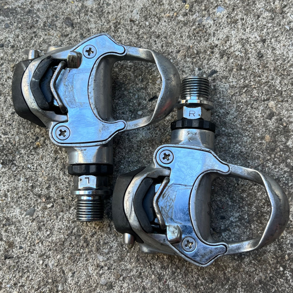 Used Campagnolo Chorus Clipless Pedals Pro Fit Road Gravel Gray Campy Vintage-Bicycle Bin
