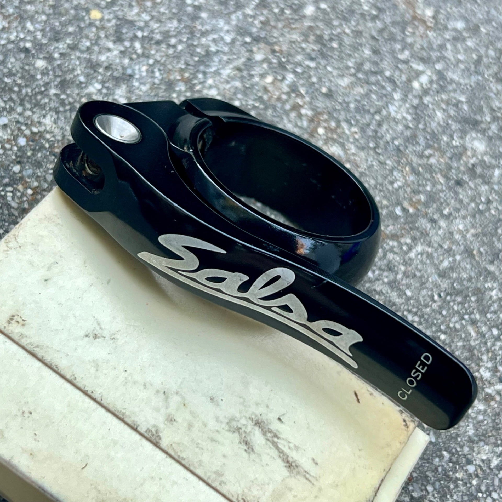 Salsa Seatpost Clamp 35.0mm Black Quick Release Flip Lock Saddle MTB Gravel 