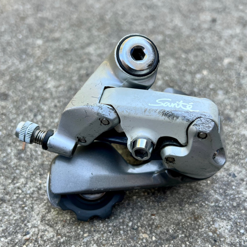 Used Shimano Santé RD-5001 7 Speed Short Cage Rear Derailleur Vintage Road Bike White-Bicycle Bin