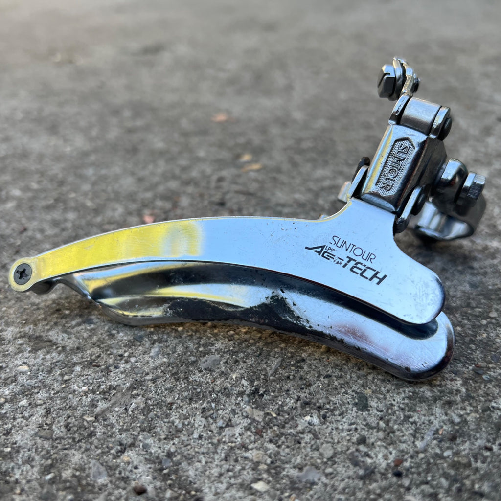 Shimano AG Tech 28.6mm Bottom Pull Double Front Derailleur Vintage Road Bike 