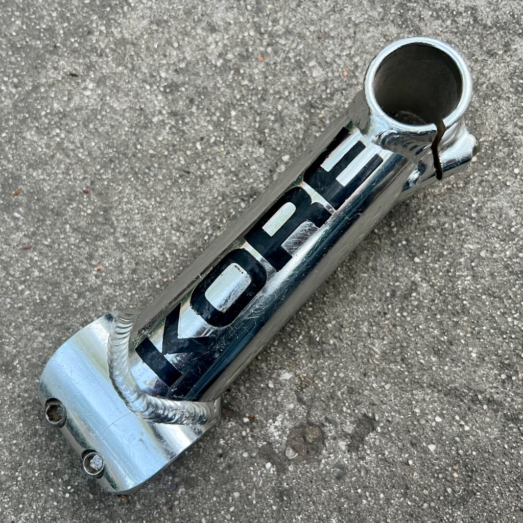 Used KORE 25.4x135mm 1 1/8” Threadless Stem Vintage Retro Mountain Bike Silver 5 Deg-Bicycle Bin