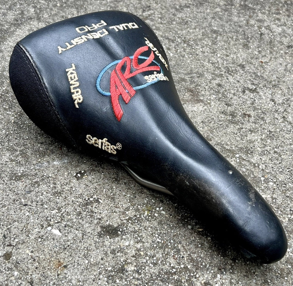 ARC Serfas Dual Density Pro Velo Saddle Vintage Retro MTB Titanium Black