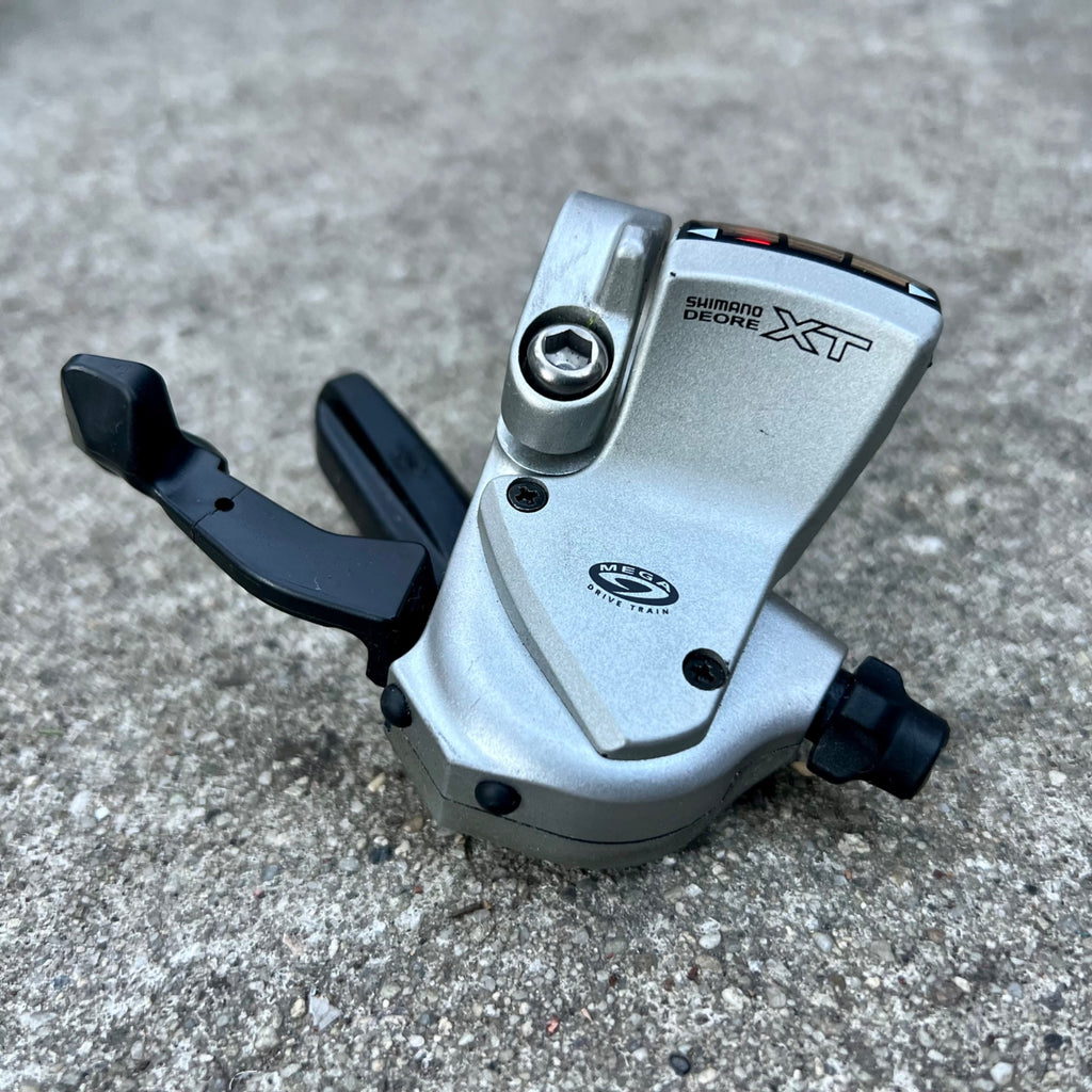 Shimano Deore XT SL-M750 9 Speed Rear Right Shifter Vintage MTB Gray Trigger 