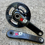 Used SRAM XO Carbon GXP Crankset 175mm 2x10 Double MTB DH 24mm Spindle Black Red-Bicycle Bin