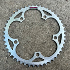 Used Sugino 130BCD 48T Tooth Chainring Silver Anodized Polished Road Bike Vintage-Bicycle Bin