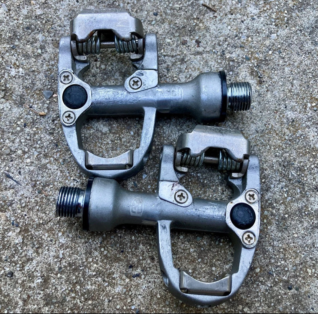 Ritchey Pro SPD-R Road Bike Clipless Pedals Vintage Gray Silver Gravel Retro